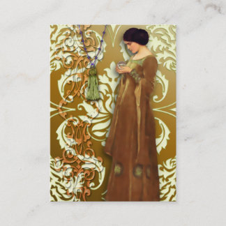 Diamond Damask, FASCINATION in Gold & Cream Visitekaartje