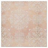 Diamond Damask Lace Peach Stof Materiaal (Close Up)