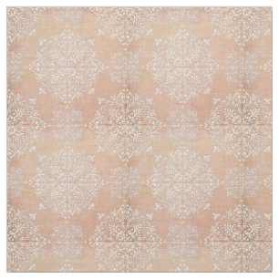Diamond Damask Lace Peach Stof Materiaal