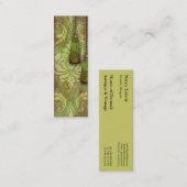 Diamond Damask, MOROCCO in Red en Chartreuse Mini Visitekaartje (Voorkant / Achterkant)