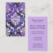 Diamond Damask, SHANGHAI in Paars Visitekaartje (Voorkant / Achterkant)