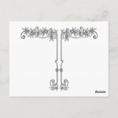 Diamond Damask, TERRACINA in Paars en roze Briefkaart (Achterkant)