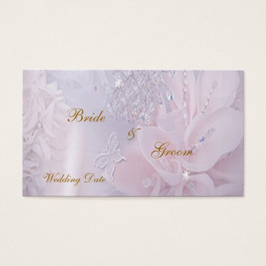 Diamond dank u bruiloft gunst Label Visitekaartje (Voorkant)