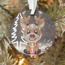 Diamond Dazzling Rudolf: een 3D-kerstjuweel Ornament