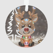 Diamond Dazzling Rudolf: een 3D-kerstjuweel Ornament (achterkant)