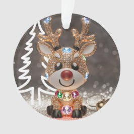 Diamond Dazzling Rudolf: een 3D-kerstjuweel Ornament
