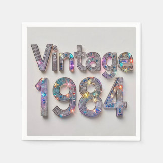 Diamond Decades:  1984 cocktailservet Servet