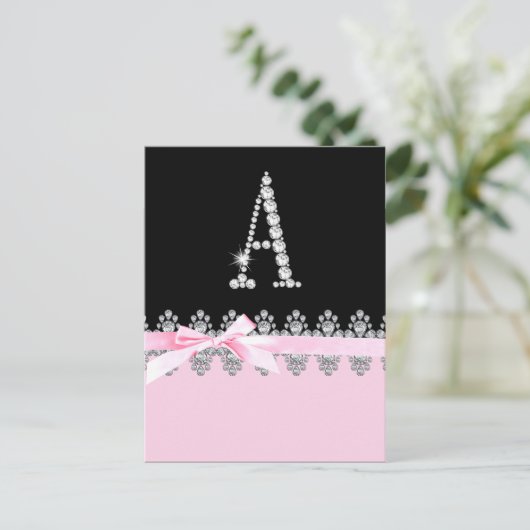 Diamond Delilah Initiaal:A Briefkaart (Staand voorkant)