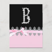 Diamond Delilah Initiaal: B Briefkaart (Voorkant)