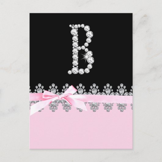 Diamond Delilah Initiaal: B Briefkaart (Voorkant)