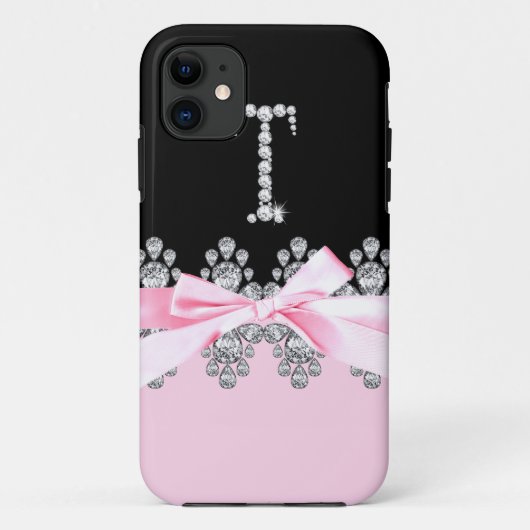 Diamond Delilah Initiaal T Case-Mate iPhone Case (Achterkant)