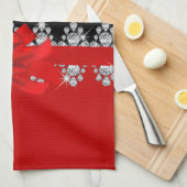 Diamond Delilah (rood) Theedoek (Quarter Fold)