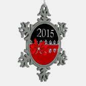 Diamond Delilah (rood) Tin Sneeuwvlok Ornament (Links)