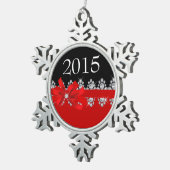 Diamond Delilah (rood) Tin Sneeuwvlok Ornament (Rechts)