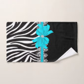 Diamond Delilah Zebra (Blauwgroen) Bad Handdoek (Handdoek)