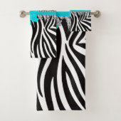 Diamond Delilah Zebra (Blauwgroen) Bad Handdoek (Insitu)