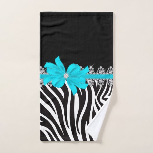 Diamond Delilah Zebra (Blauwgroen) Bad Handdoek (Handdoek)