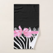Diamond Delilah Zebra (roze) Bad Handdoek (Handdoek)