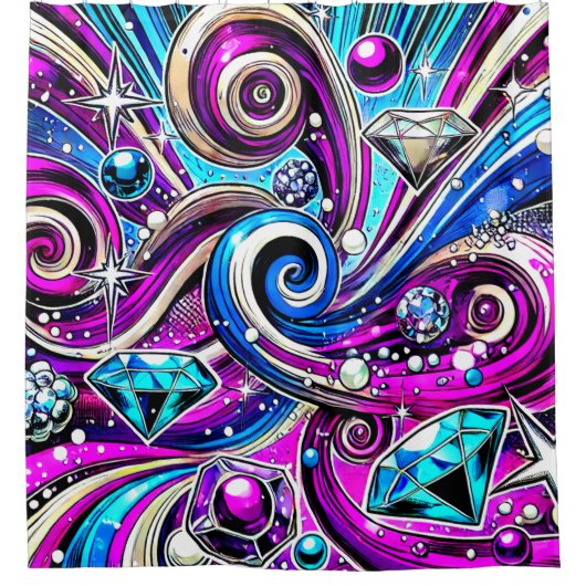 Diamond Design Douchegordijn (Voorkant)