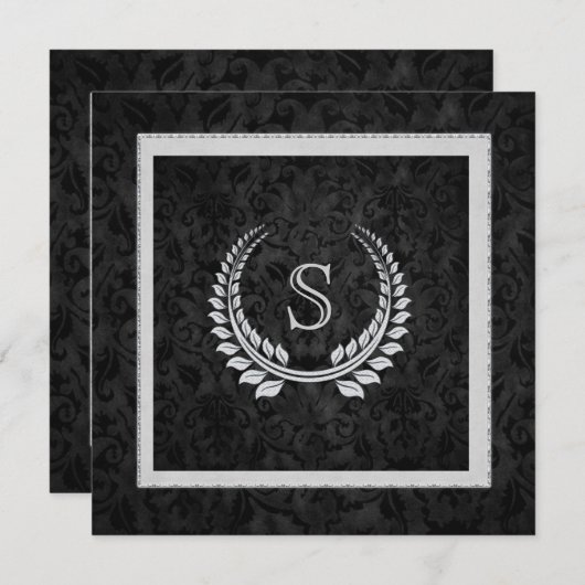 Diamond Design on Damask Kaart (Voorkant / Achterkant)