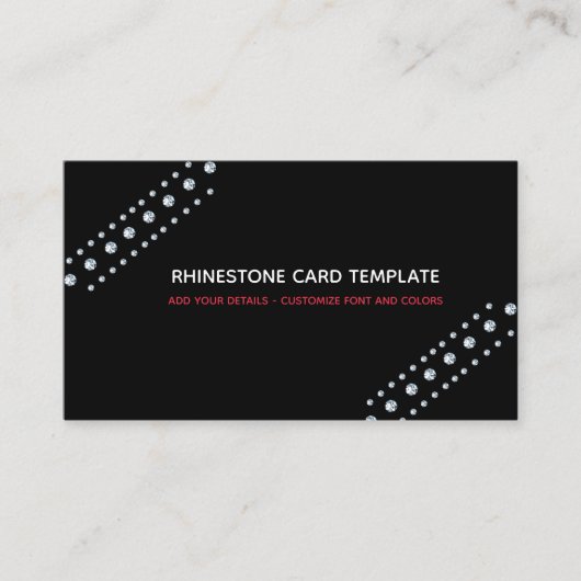 Diamond Design - Rhinestone Visitekaartje (Voorkant)