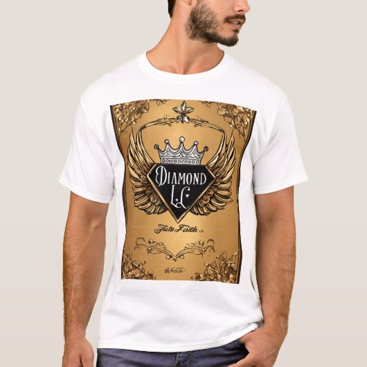 "Diamond Design T-shirt – Uniek, vet grafisch" (Voorkant)
