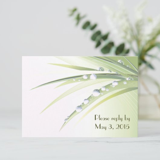 Diamond Dew Drups RSVP Kaart (Staand voorkant)