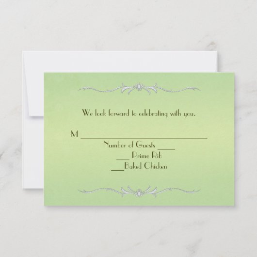 Diamond Dew Drups RSVP Kaart (Achterkant)