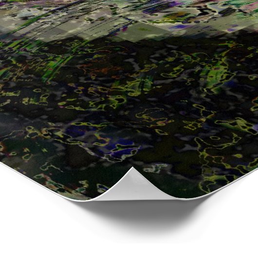 Diamond, digitaal abstract poster (Hoek)