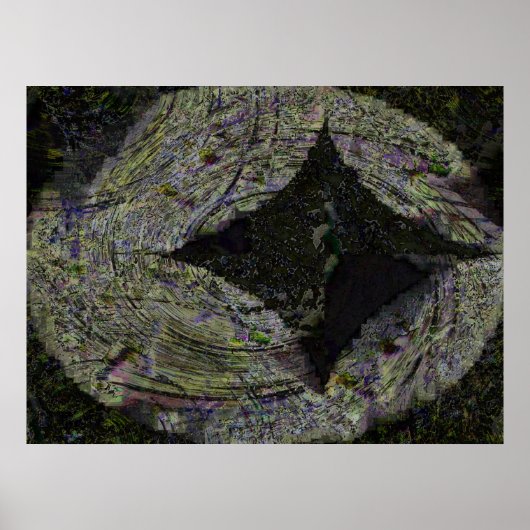 Diamond, digitaal abstract poster (Voorkant)