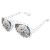 Diamond Diva: de glamoureuze poedel in sprankeling Aviator Zonnebril (Gekanteld)