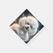 Diamond Diva: de glamoureuze poedel in sprankeling Servet (Hoek)