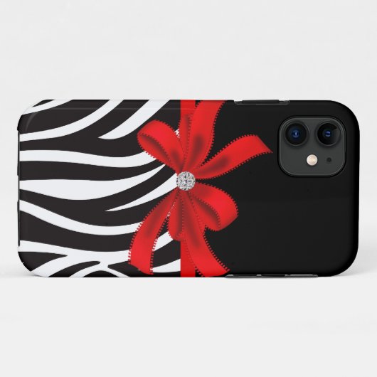 Diamond Diva (rood) Case-Mate iPhone Case (Achterkant (horizontaal))