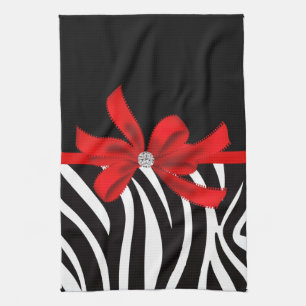 Diamond Diva (rood) Theedoek