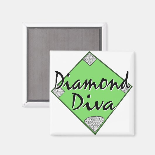 Diamond Diva Softball Magneet (Voorkant / Achterkant)