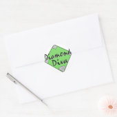 Diamond Diva Softball Ronde Sticker (Envelop)