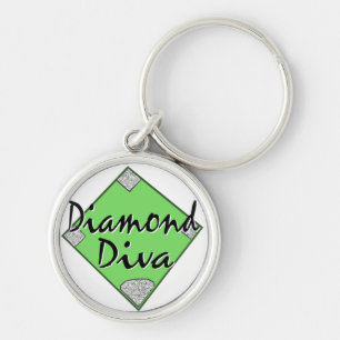 Diamond Diva Softball Sleutelhanger
