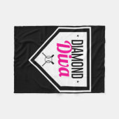 Diamond Diva Softll Sports Sell Team Mvp Tee  Fleece Deken (Voorkant (Horizontaal))