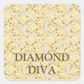 DIAMOND DIVA VIERKANTE STICKER (Voorkant)