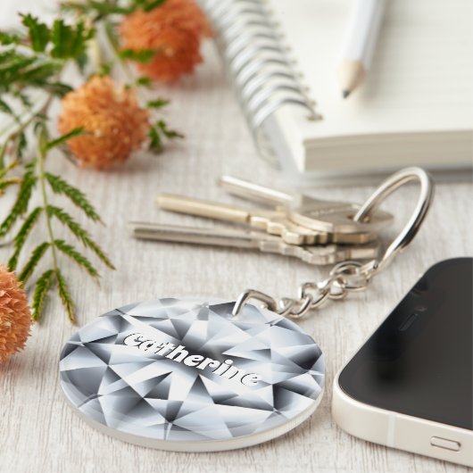 Diamond DIY naam edelstenen siervrouwen Sleutelhanger (Voorkant Rechts)