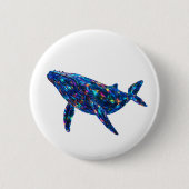 Diamond Dolphin - Levendige kunst Ronde Button 5,7 Cm (Voorkant)