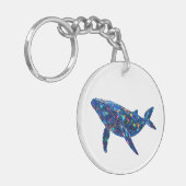 Diamond Dolphin - Levendige kunst Sleutelhanger (Voorkant Links)