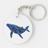 Diamond Dolphin - Levendige kunst Sleutelhanger (Achterkant)