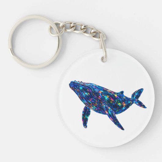 Diamond Dolphin - Levendige kunst Sleutelhanger (Voorkant)