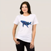 Diamond Dolphin - Levendige kunst Tri-Blend Shirt (Voorkant volledig)
