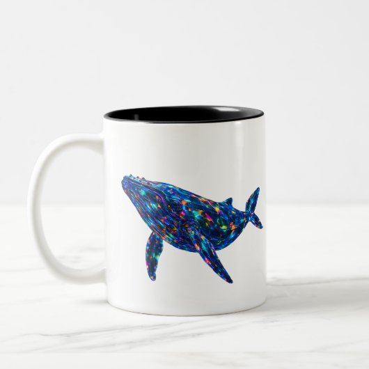 Diamond Dolphin - Levendige kunst Tweekleurige Koffiemok (Links)