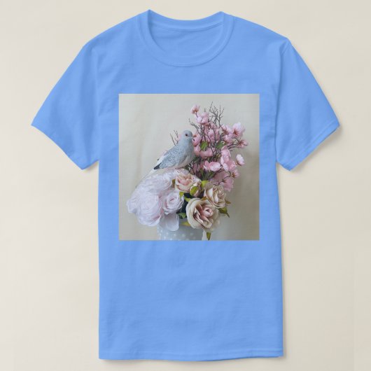 Diamond Dove op bloemen 2 T-shirt (Design voorkant)