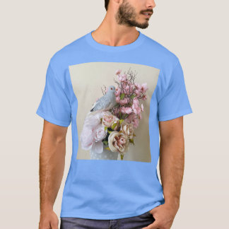 Diamond Dove op bloemen 2 T-shirt