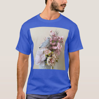 Diamond Dove op bloemen T-shirt