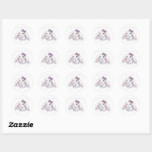Diamond Dream Bunny - Sparkle Gemstone Kawaii Art  Ronde Sticker (Vel)